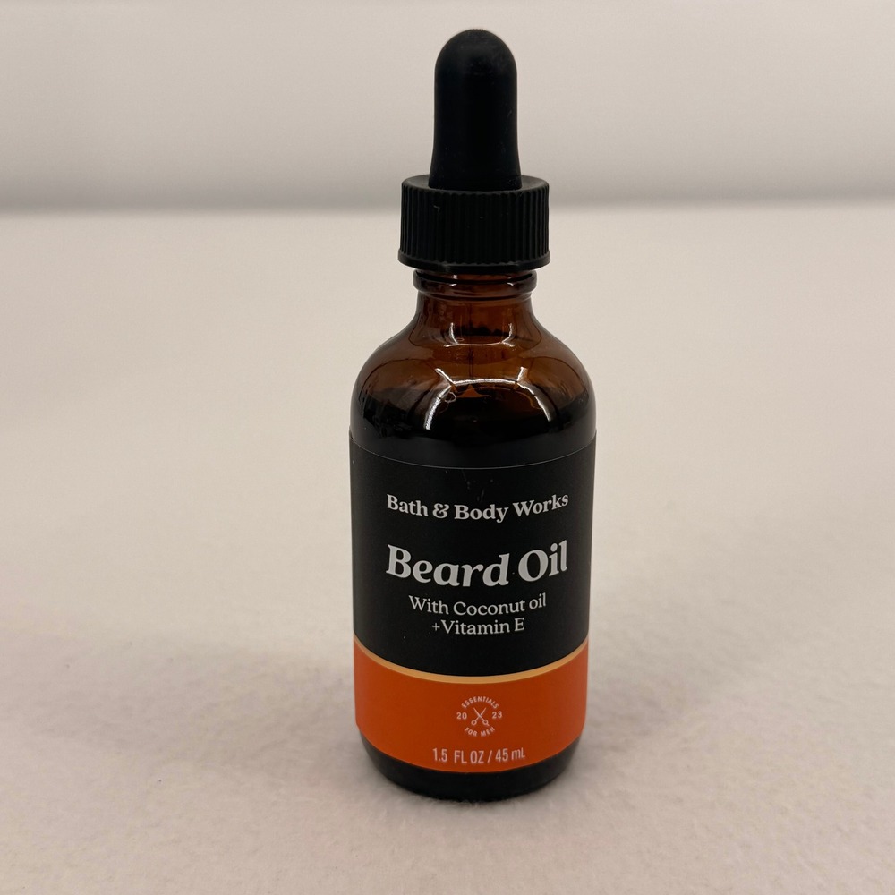 Bath & Body Works Mens Beard Oil Coconut Oil Vitamin E 1.5 fl oz Lavender Sage
